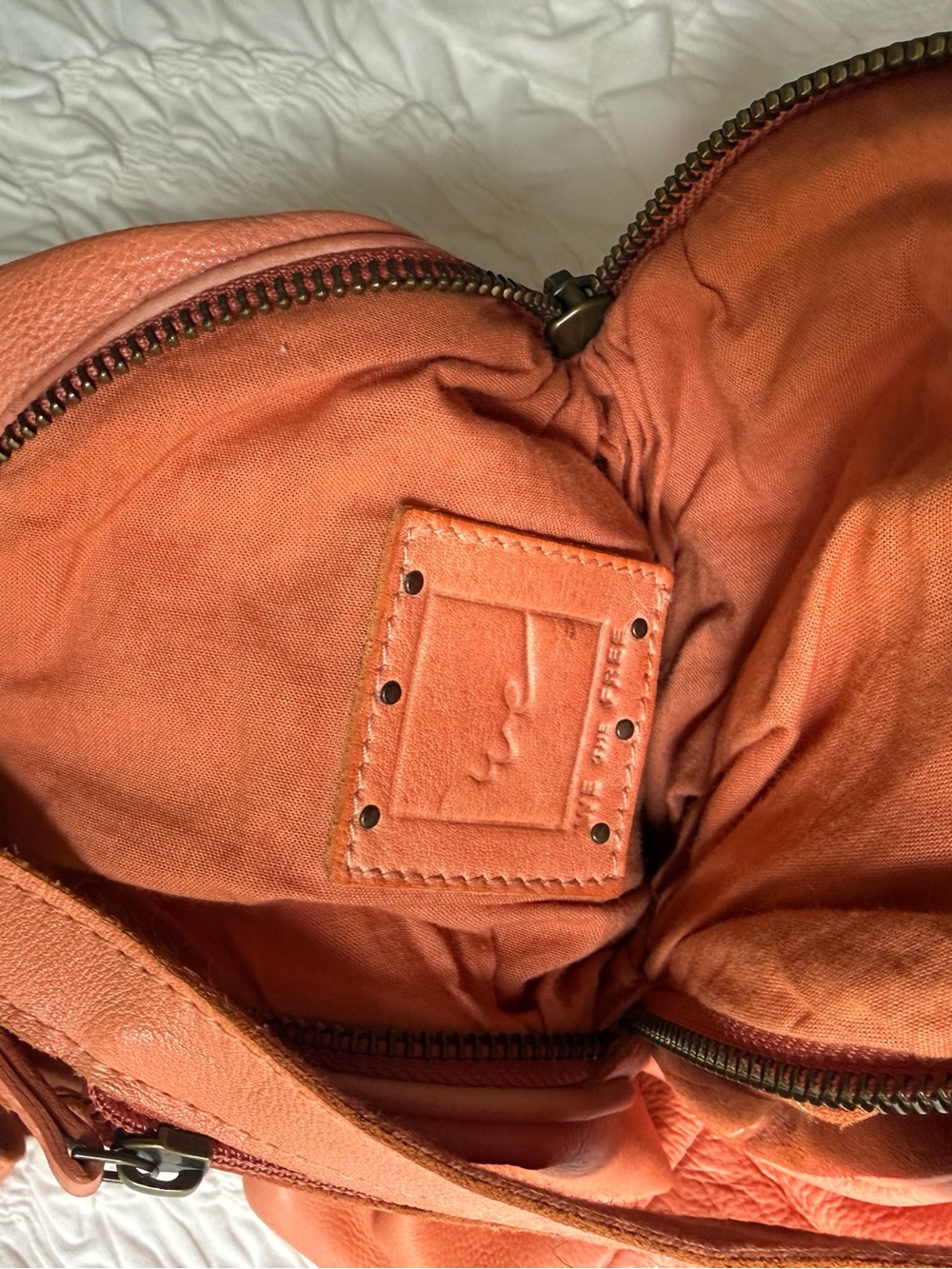 We The Free Burnt Orange Leather Crossbody Sling.NWOT. - Picture 4 of 7